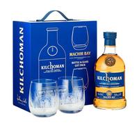 Kilchoman Machir Bay Gift Pack | 70 ottle with 2 Whisky Tumblers | Islay Single Malt Scotch Whisky | 46% ABV | Award Winning Whisky | Hand-crafted on Isle of Islay | Peat Smoke & Citrus Sweetness