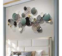 KILELI 78''*39'' 3D Metal Wall Art-Large Retro Old Craft Metal Wall Decor Abstract Openwork Lotus Leaf Wall Sculptures for Home Decor, Living Room, Bedroom, Hotel -200cm*100cm