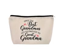 Kilener Cosmetic Bag for Women Mothers Day Gifts for Mom Grandma Aunt Makeup Bags for Women Birthday Gifts for Grandma Nana Mom Mommy Aunt Auntie Gift, Beige-grandma