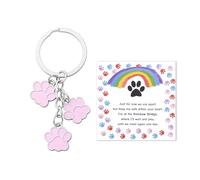 Kilener Paw Print Keychain Memory Keychain for Loss of Dog Cat Sympathy Gift Loss of Pet Cat Bereavement Remembrance Gifts for Pets Dogs Cats Passing Away Gift