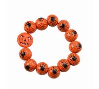 Kilener Pumpkin Bead Bracelet Halloween Bracelets for Women Men Spider Bracelet Pumpkin Charm Bracelet Beaded Bracelets for Women Halloween Birthday Gifts for Daughter Son