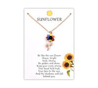 Kilener Sunflower Birthday Gifts for Women Inspirational Gifts for Best Friends Daughter Sunflower Pendant Necklace for Women Encouraging Gifts for Women Daisy Sunflower Themed Gifts, S, Metal, No