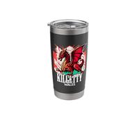 Kilgetty Wales Welsh Flag Y Ddraig Goch Dragon Stainless Steel Insulated Tumbler