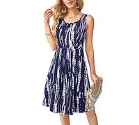 KILIG Summer Dresses for Women UK Beach Casual Sundress Ladies Sleeveless Tank Dress Midi Floral Cover Ups (Floral 25,S)