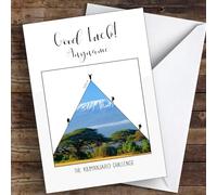 Kilimanjaro Photographic Style Good Luck Personalised Good Luck Card - Personalised Good Luck Card, Sending Luck, Custom Good Luck Card