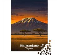 Kilimanjaro Tanzania 1000 Piece Jigsaw Puzzle for Adults, 70x50cm/1000pcs, Screen-Free Leisure, Focused Puzzle Time And Time at Home