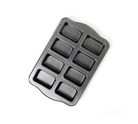 Kilimazart Mini Loaf Pan 8-Cavity Carbon Steel Bakeware Non-Stick Bread Baking Tray One-Piece Design