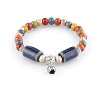 KILIPOL Bohemian Hippie New Chinese Ethnic Style Colorful Ceramic Bead Bracelet, Iiterary And Ancient Style Colorful Bracelet, Bohemian Summer Beach Jewelry Gift For Women Christmas Gift(Style21
