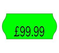 kilk - 30 Rolls 26mmx12mm Fluorescent Green Price Labels for Pricing Guns
