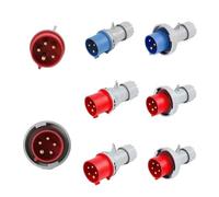 KILKCWFNH 1/5/20Pcs 16A/32A Industrial Plug&Socket 3P/4P/5Pin Electrical Connector IP67 Waterproof Electrical Connection Wall Mount Socket(16A Plug,20 PCS-5P IP44)