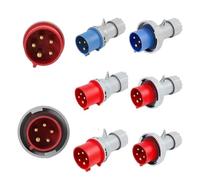 KILKCWFNH 1/5/20Pcs 16A/32A Industrial Plug&Socket 3P/4P/5Pin Electrical Connector IP67 Waterproof Electrical Connection Wall Mount Socket(32A Plug,1 PCS-5P IP44)