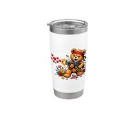 Kill 'Em with Kindness Hearts Flowers Teddy Bear Graphic Stainless Steel Insulated Tumbler