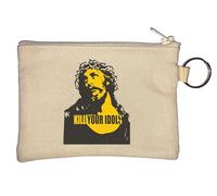 Kill Idols Punk Rock Jesus Your Graphic Art Key Chain Coin Purse Beige