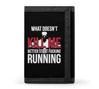 Kill Me Better Start Running Cloth Wallet Card with Holder Trifold Pocket Slim Wallets