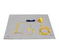 Kill Stat Anti Static ESD Grounding Kit - Anti Static Mat & Wrist Strap with UK Plug & Grounding Cords - Safe for PC Building, Electronics Repair & Soldering (Grey, 300 x 600mm)
