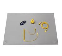 Kill Stat Anti Static ESD Grounding Kit - Anti Static Mat & Wrist Strap with UK Plug & Grounding Cords - Safe for PC Building, Electronics Repair & Soldering (Grey, 400 x 500mm)