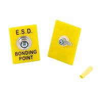 Kill Stat Earth Bond Point Single 10mm, Earth Bonding Points For Grounding And Static Protection, No Resistor, 25mm x 35mm, For Racks, Cabinets, Panels And Trolleys