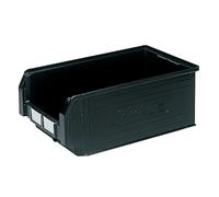 Kill Stat ESD Black Conductive Storage Racking Box, 160 x 95 x 75mm, Louvre Panel For Bench Fixing, Conductive Storage Bins For Parts And Picking, ESD Safe