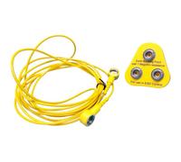 Kill Stat ESD Grounding Kit - UK Earth Bonding Plug (3x 10mm Studs) & 3m Anti-Static Grounding Cable with 10mm Snaps - For Grounding ESD Mats, Floors, EPA Workstations & Static Control