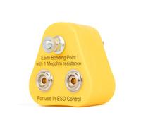 Kill Stat ESD UK Antistatic Grounding Adaptor, Earth Bonding Plug, With 1 x M5 Post And 2 x 10mm Studs To Suit Various Connections For Grounding, Yellow, 3-Pin, ESD Safe