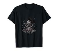 Kill the Fear Warrior Helmet Strength Design T-Shirt