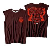 Kill Tony Where Killers are Born Tank Tops Sleeveless T-Shirt Port Vest Unisex Casual Outdoor Sportwear (3XL,Brown)