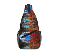 Killarney National Park Unisex Chest Sling Bag With Multi-Pocket Design,Large Capacity Crossbody Bag Durable Polyester Adjustable Strap For Daily Commute Travel