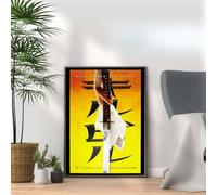 KillBill Vol 1 2003, Quentin Tarantino Movie Print Cult Cinema Film Poster, A4 and A3 Size Frame Options Available, Home, Pub, Café, Bar Decoration Wall Art Print (A4 Framed (White))