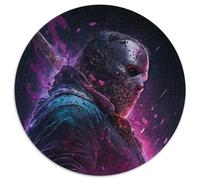 Killer 1000 Pieces Puzzle Gifts Round Jigsaw Puzzle 1000 Pieces Fun at Home Activities, Birthday Present, Travel Gifts 67.5x67.5cm