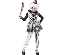 Killer Clown Fancy Dress Costume for Women