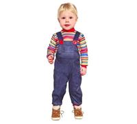 KILLER DOLL CHUCKY Baby Fancy Dress Halloween Costume Horror Child Kids 6-24mth