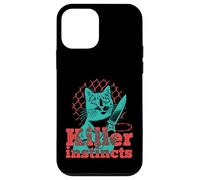 Killer Instincts Cat with Knife Pop Art Feline Funny Kitty Case for iPhone 12 mini