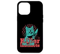 Killer Instincts Cat with Knife Pop Art Feline Funny Kitty Case for iPhone 12 Pro Max