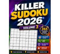 killer sudoku 2026 Volume 3: 365 Large Print Killer Sudoku Adult Puzzle Book