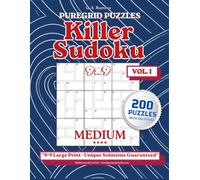 Killer Sudoku Puzzle Book - Medium: 200 Handcrafted Logic Puzzles with Solutions - Vol. 1 (Killer Sudoku: From Easy to Expert)