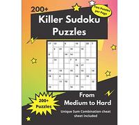 Killer Sudoku Puzzles from Medium to Hard: 200+ Sum Sudoku puzzles for adults