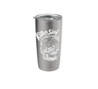 Killer Surf Surf Skeleton Surfing Stainless Steel Insulated Tumbler
