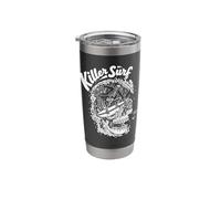 Killer Surf Surf Skeleton Surfing Stainless Steel Insulated Tumbler