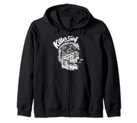 "Killer Surf" Surf Skeleton Surfing Zip Hoodie