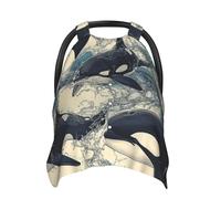 Killer Whale Baby Car Seat Cover Soft Baby Nursing Cover Infant Carseat Stroller Cover for Girls and Boys