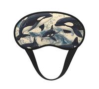 Killer Whale Blackout Sleep Mask - Soft Adjustable Eye Mask for Full Light Blocking, Deep Sleep, Travel & Relaxation