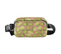 Killer Whale Blue Mini Waist Bag Fanny Pack with Adjustable Strap for Workout Running Hiking, Green Kiwi Lime Pink, One Size