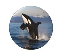 Killer Whale Button Pins 20 Pcs, 2.4 Inch Round Button Badges Metal Personalized Picture Photo Pin Buttons Kit For Craft Supplies Christmas Diy Party Projects