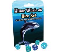 Killer Whale D6 Dice Set | Custom Dice, Perfect for use with Steve Jackson Games, DND, RPGs, Tabletop Games, and Role-Playing Adventures