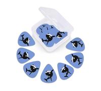 killer whale dolphin ocean print Guitar Picks 12 Pack, Mixed (0.46-0.96mm) with Storage Case for Guitar,ukulele