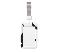 Killer Whale Dolphin Ocean Print Id Card Holder,Badge Holder with Lanyard,Work Pass Protector for Office Staff School Nurse