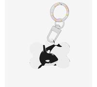 Killer Whale Dolphin Ocean Printing Cute Acrylic Dogs Tag Double Side Bone Shap Id Tags with Keychain for Pet Crafts Decorations