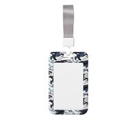 Killer Whale Id Badge Holder with Detachable Neck Strap, Waterproof Vertical Name Card Holders, for Nurse Students Teachers Staff