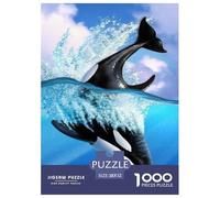 Killer Whale Jigsaw Puzzles Puzzle for Adults Kids. 1000 Pieces Animal Impossible Challenge Toy Educational Games Home Decoration for Educational Games Gifts 52x38cm/1000pcs