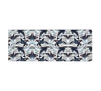 Killer Whale Keyboard and Mouse Pad, Extra Large Desk Cover, Spill Resistance Mat for Smooth Tracking